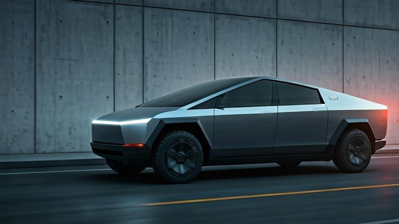 tesla cybertruck trabzon sokaklarinda goruldu