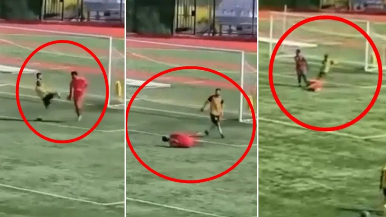 Sahada dehşet saçmıştı! Rakibinin kafasına tekme atan futbolcu tutuklandı 4 557469