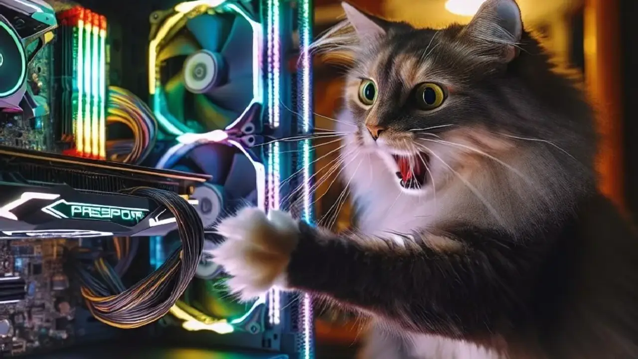 Kedi RTX 4090 Yanarken Sahibini Uyardı! 3 Kedi RTX 4090.webp